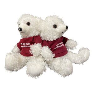 Memphis Zoo Northwest Passage Polar‎ Bear Plush 6" Lot of 2